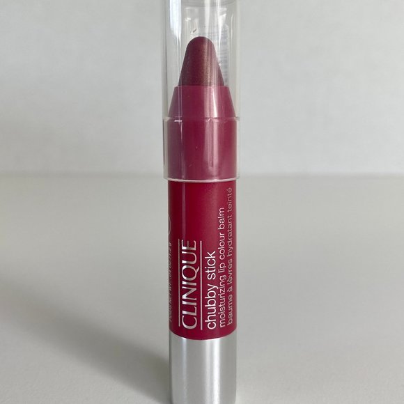 Clinique Chubby Stick Moisturizing Lip Colour Balm 07 Super Strawberry Red Pink - Picture 1 of 5